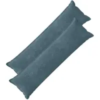 vidaXL Kussensloop 2 st HOUTEN Blauw 40 x 145 cm Chenille Stof