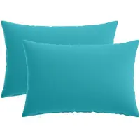 vidaXL Kussensloop 2 st HEERLEN Turquoise 40 x 60 cm Polyester