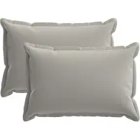vidaXL Kussensloop 2 st HOUTEN Grijs 50 x 75 cm Polyester