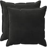 vidaXL Kussensloop 2 st HOUTEN Zwart 65 x 65 cm Fluweel