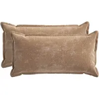 vidaXL Kussensloop 2 st HOUTEN Bruin 40 x 80 cm Chenille Stof