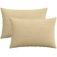 vidaXL Kussensloop 2 st HEERLEN Grijs Groen 50 x 70 cm corduroy
