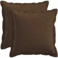 vidaXL Kussensloop 2 pcs HOUTEN Bruin 40 x 40 cm Faux Linnen