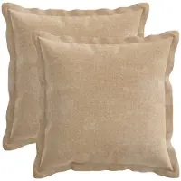 vidaXL Kussensloop 2 st HOUTEN Taupe 50 x 50 cm Chenille Stof