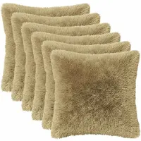 vidaXL Kussensloop 6 st HEERLEN Lichtgroen 40 x 40 cm PV Fleece
