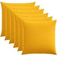 vidaXL Kussensloop 6 st HEERLEN Licht Geel 70 x 70 cm Stof