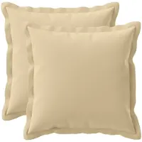 vidaXL Kussensloop 2 st HOUTEN Beige 45 x 45 cm Polyester