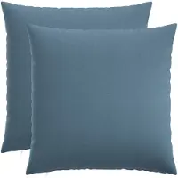 vidaXL Kussensloop 2 st HEERLEN Jeans Blauw 55 x 55 cm Stof