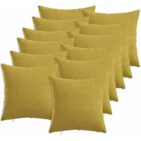vidaXL Kussensloop 12 st HEERLEN Lichtgroen 40 x 40 cm Stof