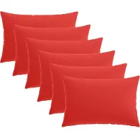 vidaXL Kussensloop 6 st HEERLEN Rood 50 x 70 cm Polyester
