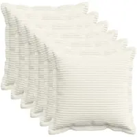 vidaXL Kussensloop 6 st HOUTEN Crèmekleurig 40 x 40 cm corduroy