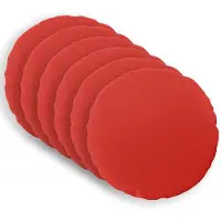 vidaXL Kussensloop 6 st HEERLEN Rood Ø 40 cm Polyester