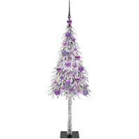 vidaXL Kerstboom met 150 LED met standaard Wit 120 cm PE en Staal
