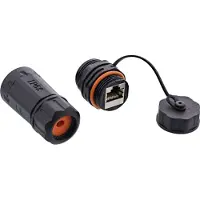 InLine patchkabel koppeling, RJ45 Cat.6A, IP68, voor industrie, met stofkap