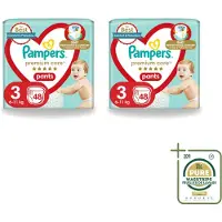 Pampers 2 x – Luierbroekjes – Premium Care Pants Maat 3 – 48 Luiers - Wasstrips - Luier - Luierbroek - Luier Voor Baby - Luier Voor Kind - Droge Billetjes