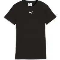 Puma Essential Elevated T-shirt met logo - zwart Meisjes Polyester Ronde hals - maat 140