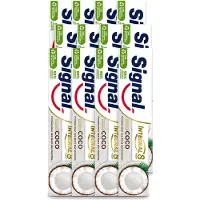 Signal 12 x - Integral & Actions - Tandpasta - Natuurlijke Elementen - Kokos - Voor Witte Tanden - 75 ml - Voordeelverpakking - 12 stuks