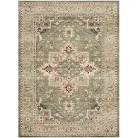 FRAAI Vintage vloerkleed - Sage Medallion Groen - 120x170cm
