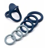 Ohyes Cockring Set 7-delig Siliconen - Halo - Penisring Set voor Mannen - 6 Cockringen en Ballstretcher