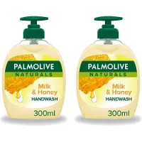 Palmolive 2 x Pamlolive Naturals - Handzeep - Melk & Honing - 300 ml - Voordeelverpakking - 2 stuks