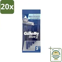 Gillette 20 x - Blue II - Wegwerpscheermesjes - Precisie & Comfort - 5 Scheermesjes - Grootverpakking - Scheermesje - Wegwerpscheermesje - Blue Ii - Scheerresultaat - Scherpe Mesjes