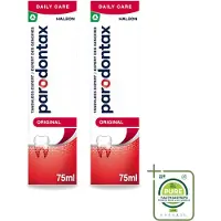 Parodontax 2 x - Tandpasta - Original - Versterkt Tandvlees & Verwijdert Tandplak - 75 ml - Grootverpakking - Vaatwasstrips - Tandpasta - Tandvlees - Tandplak - Bloedend Tandvlees - Fluoridetandpasta