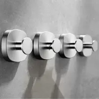 Famanu – Handdoekhouder zonder boren, 4 stuks roestvrijstalen handdoekhouders voor badkamer en keuken, vacuüm kledinghaken, zuignap, boorvrij, verstelbaar en herbruikbaar, zonder resten, zwart