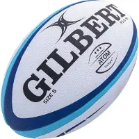 Gilbert Rugbybal Atom Match Blauw - Maat 4 (25 stuks)
