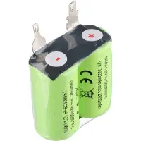 AccuCell NiMH-accu voor noodverlichting, 2,4V, 3000mAh, type F1x2 Sub-C, met Faston-aansluiting, geschikt voor Zumtobel 04797088