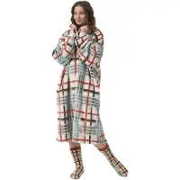 Textino RUNA - hoodie 70x110 cm - unisex - geruit - Parchment - multicolour