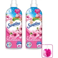 Soupline 2 x – Wasverzachter – Japanse Tuin – 950 ml - Bulkverpakking - Wasverzachter - Douchemop - Zachte wasgoed