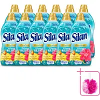 Silan 12 x Aromatherapy - Wasverzachter - Relaxing Maldives - Essentiële Oliën en Langdurige Parfum - 48 Wasbeurten - 1.056L - Bulkverpakking - Wasverzachter - Douchemop - Tropische geur
