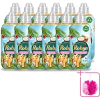Robijn 12 x Collections - Wasverzachter - Kokos - 1,25L - 50 Wasbeurten - Bulkverpakking - Wasverzachter kokos - Douchemop - Wasverzachter voor kleding