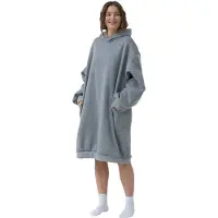Textino JERSEY - hoodie 70x110 cm - unisex - one size - Ghost Gray - grijs