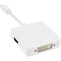 InLine Mini DisplayPort naar HDMI/DVI/DisplayPort-adapterkabel, wit
