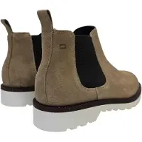 Nicholas Deakins Heren Republikeinse Suède Platte Chelsea Laarzen (Beige)