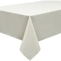 Merkloos Vierkante tafelkleed, 180x180 cm, 100% polyester, ecrukleurig, geschikt voor keuken en tuin