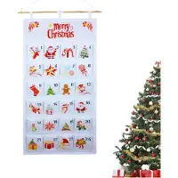 Merkloos Adventskalender van stof, met 24 stoffen zakjes, herbruikbaar, om te vullen, kerstkalender