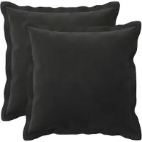 vidaXL Kussensloop 2 st HOUTEN Zwart 35 x 35 cm Fluweel