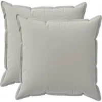 vidaXL Kussensloop 2 st HOUTEN Grijs 60 x 60 cm Polyester