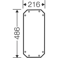 Hensel Enystar geïsoleerde montageplaat 216x486mm - FP MP 30