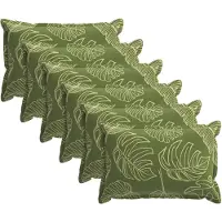 vidaXL Kussen Blad met kussen HOUTEN 6 st Blad Design Polyester