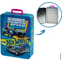 Klein Toys Hot Wheels verzamelkoffer - geschikt voor max. 50 auto's - 26x8,5x37,5 cm - blauw