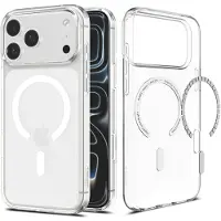 Spigen Liquid Crystal MagSafe Backcover voor de Apple iPhone 18 Pro / 17 Pro - Clear / White