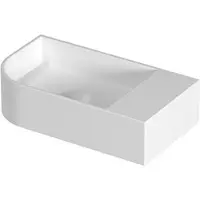 Ink Trevi Fontein - 40x22x10cm - zonder kraangat - links afgerond - porselein - mat wit 3405101