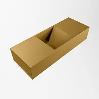 Mondiaz TYNE Fontein - 60x23x12cm - wasbak midden - zonder kraangaten - solid surface - Oro TYNE20005ORO