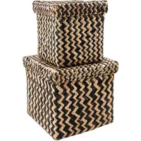 House Doctor - Storage Boxes HDOllie - Black, Nature
