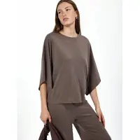 Busem Losse Pasvorm Geribbelde Crewneck Blouse
