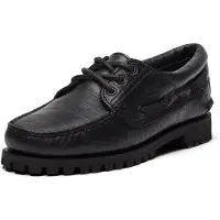 Timberland Dames Authentic leren instapschoenen zwart (37 W), Leer, Plat, Veters, Casual TB0A2GNVW021