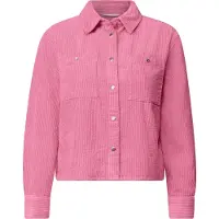 Street One Dames Blouse van ribstof met borstzakken - Pink - 44